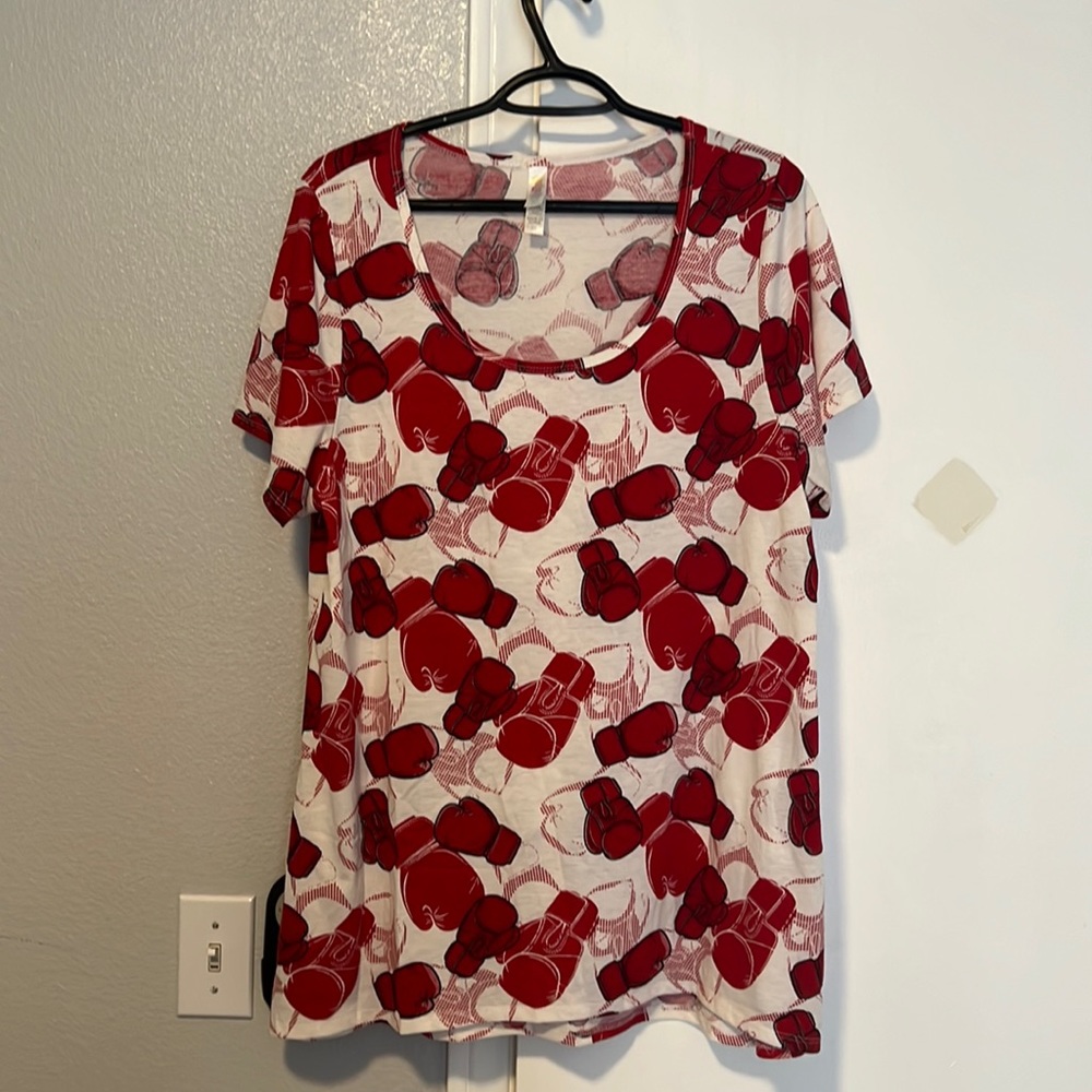 2XL boxing Irma tunic red and white